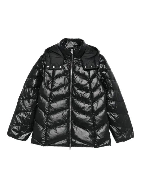 LIU JO quilted-pattern hooded jacket