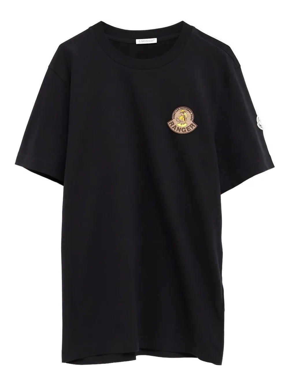 Moncler appliqué-detail T-shirt - ブラック Moncler appliqué-detail T-shirt - ブラック