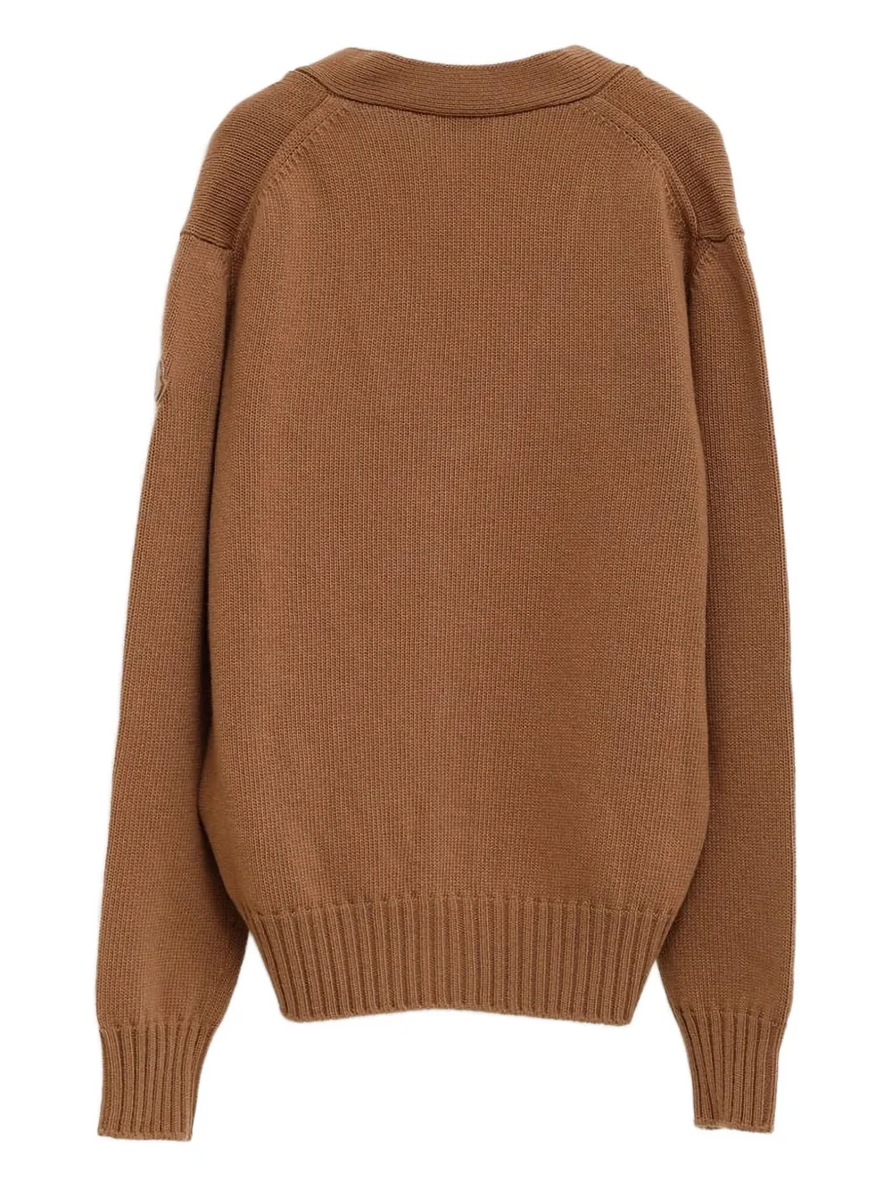 Moncler Buttoned V-neck Cardigan In Brown