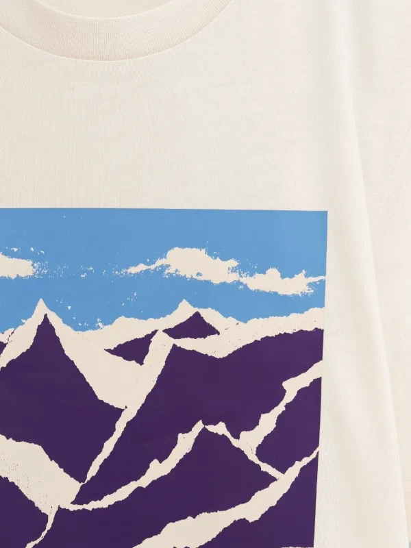 Moncler マウンテンプリント Tシャツ | ニュートラル | FARFETCH JP