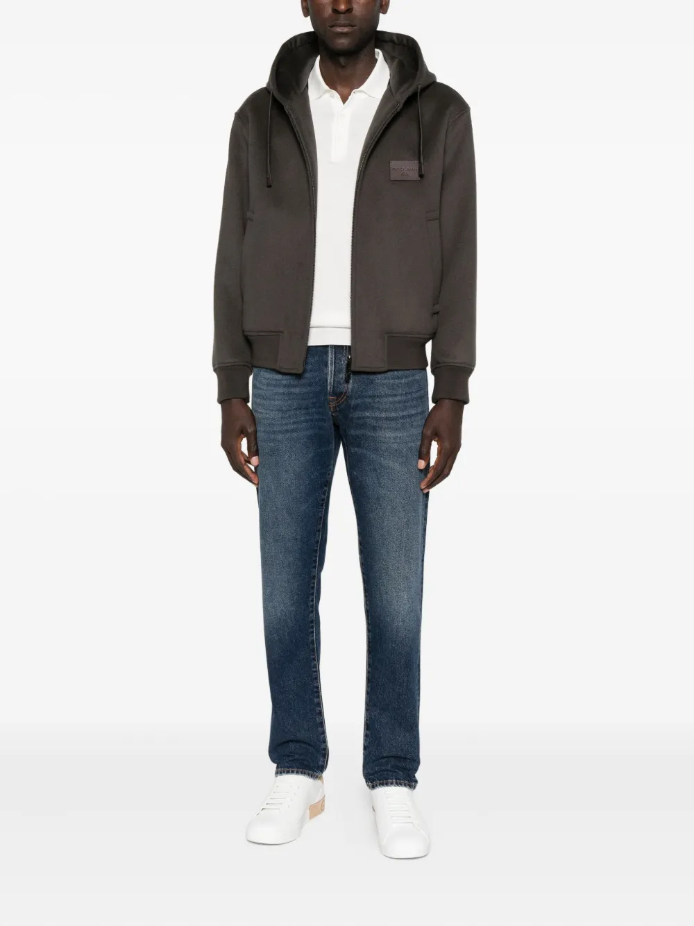 Pantaloni Torino faded-wash denim jeans - Blauw