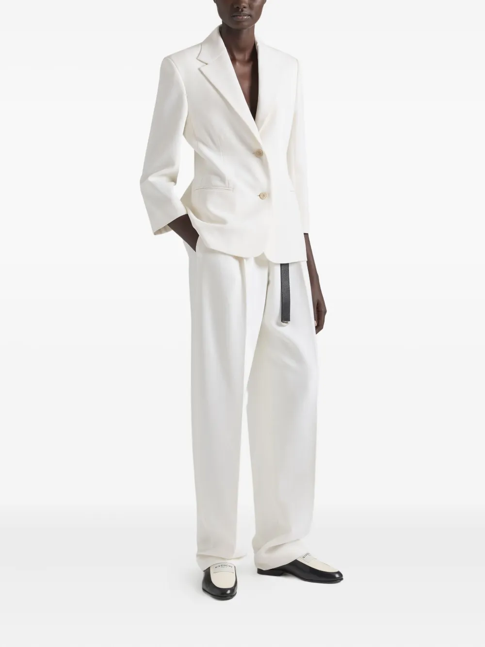 Givenchy pleated wool trousers - Wit