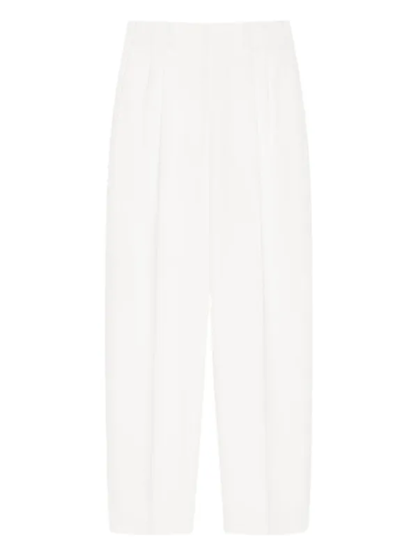 Givenchy Double Pleat Pants in Wool in White