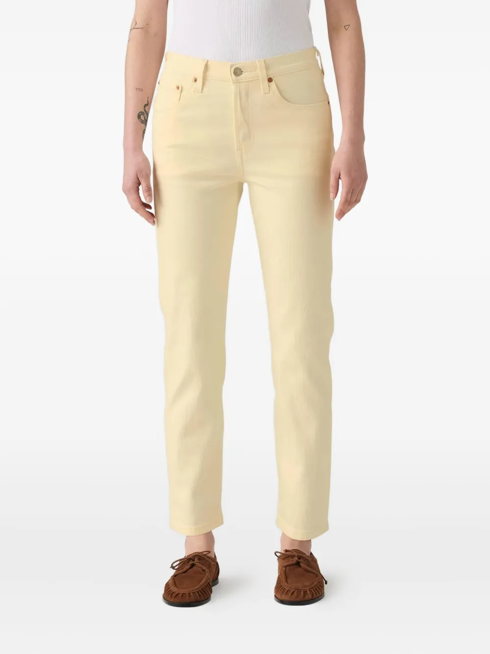 Levi's Stretch-katoenen jeans Geel