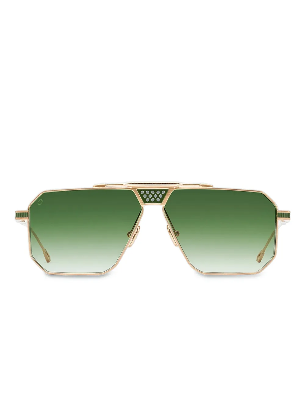 T Henri Eyewear Berlinette ジオメトリックフレーム サングラス - グリーン T Henri Eyewear Berlinette ジオメトリックフレーム サングラス - グリーン