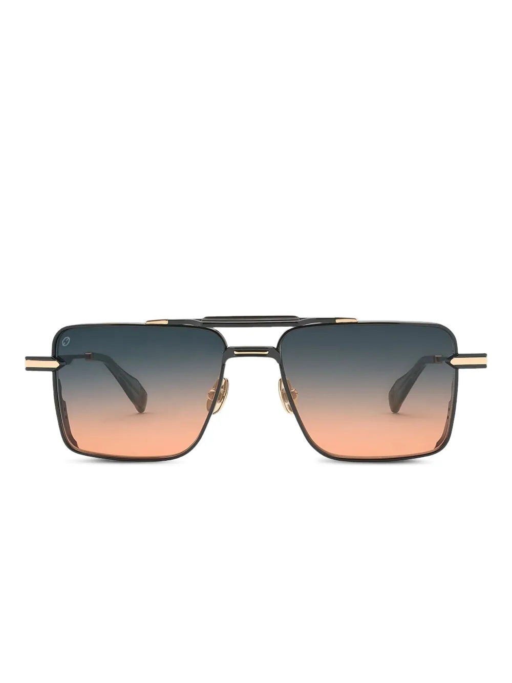 T Henri Eyewear GTB ダブルブリッジ スクエアフレーム サングラス - ブラック T Henri Eyewear GTB ダブルブリッジ スクエアフレーム サングラス - ブラック