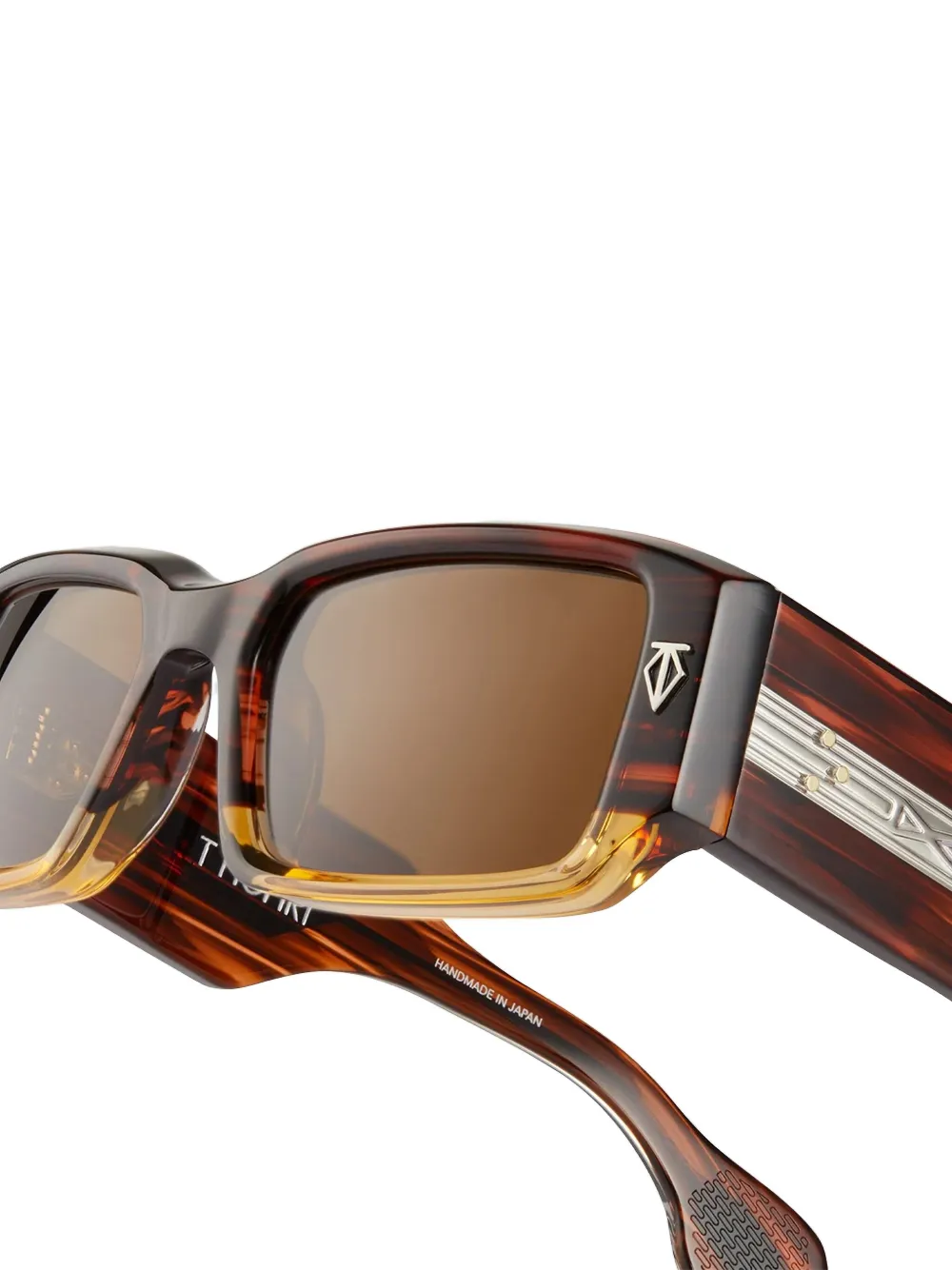 T Henri Eyewear Rossi zonnebril met rechthoekig montuur Bruin