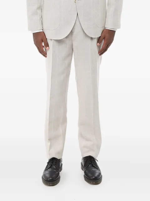 Brunello Cucinelli pleated cotton trousers