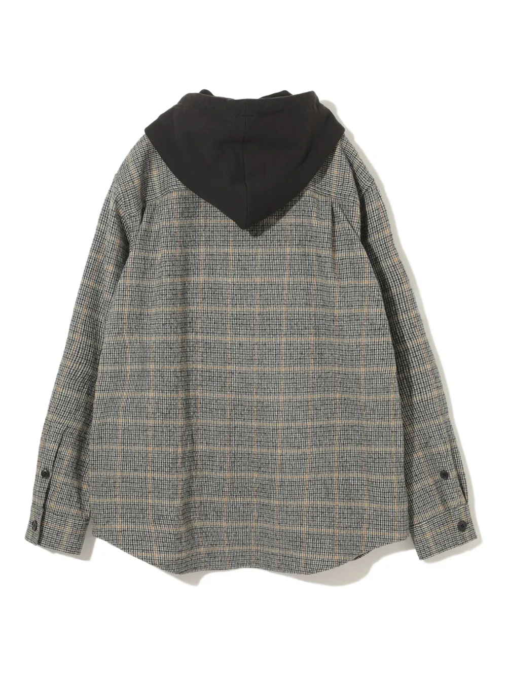 Undercover UP2E44071 hooded checked shirt Grijs