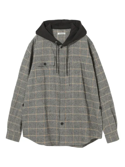 Undercover UP2E44071 hooded checked shirt
