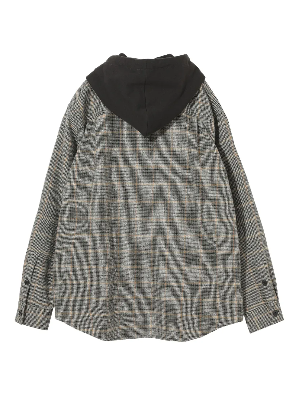 Undercover UP2E44071 hooded checked shirt - Grijs
