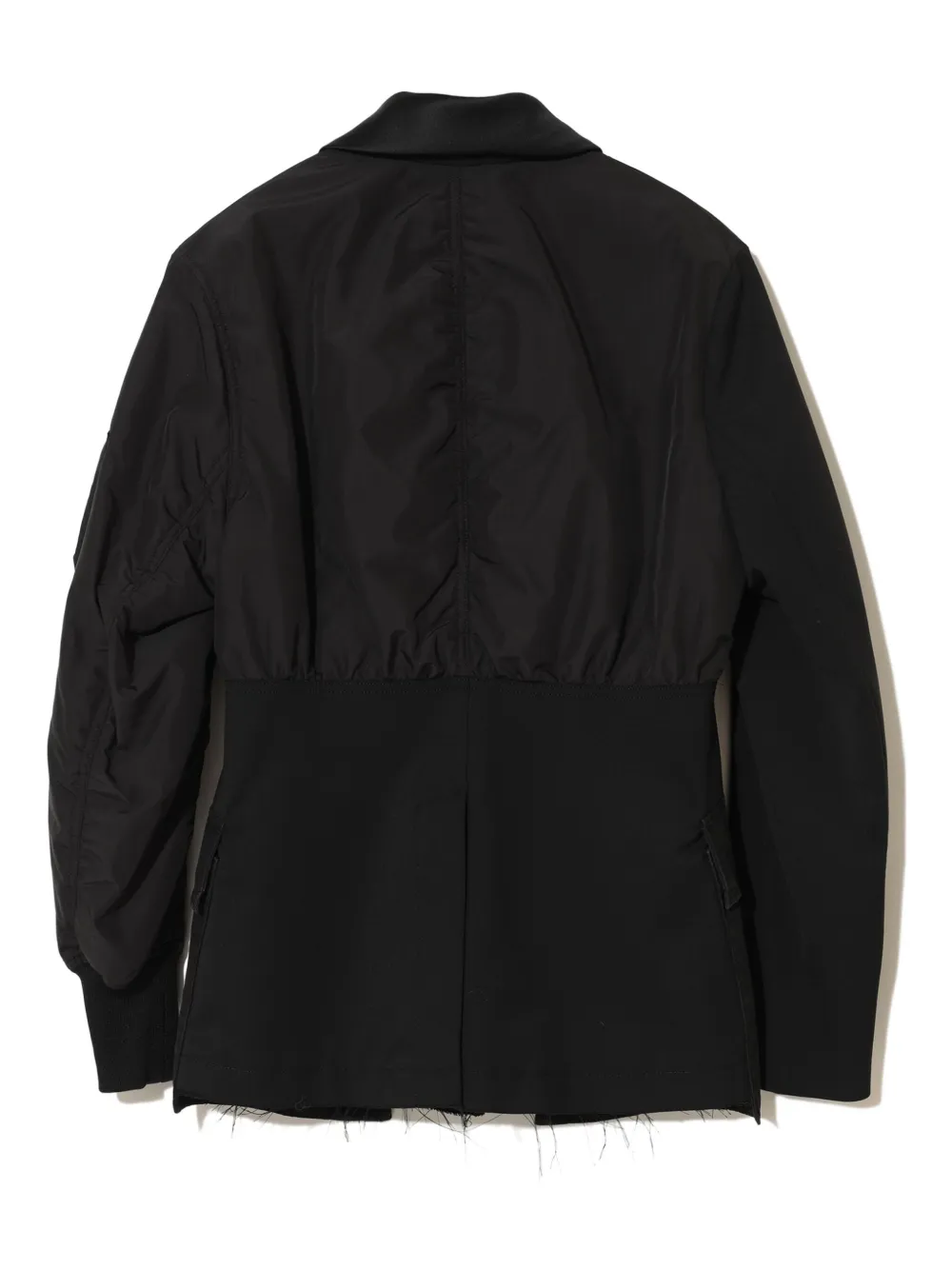 Undercover shawl-lapel bomber jacket Zwart