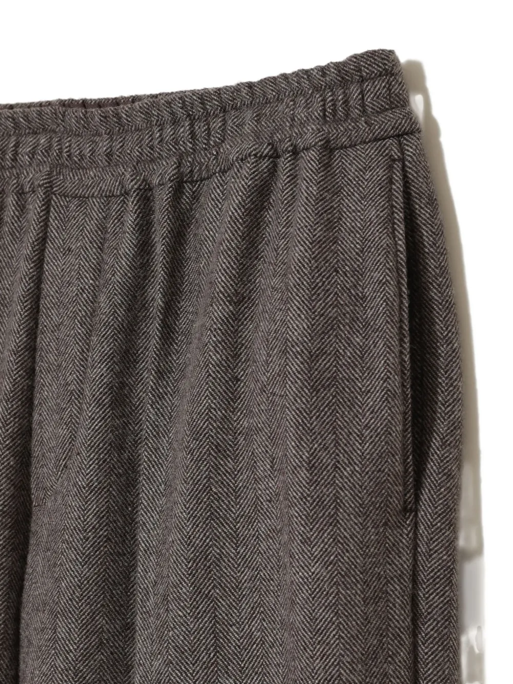 Undercover Up2e1507 Herringbone Elastic-waist Trousers In Brown