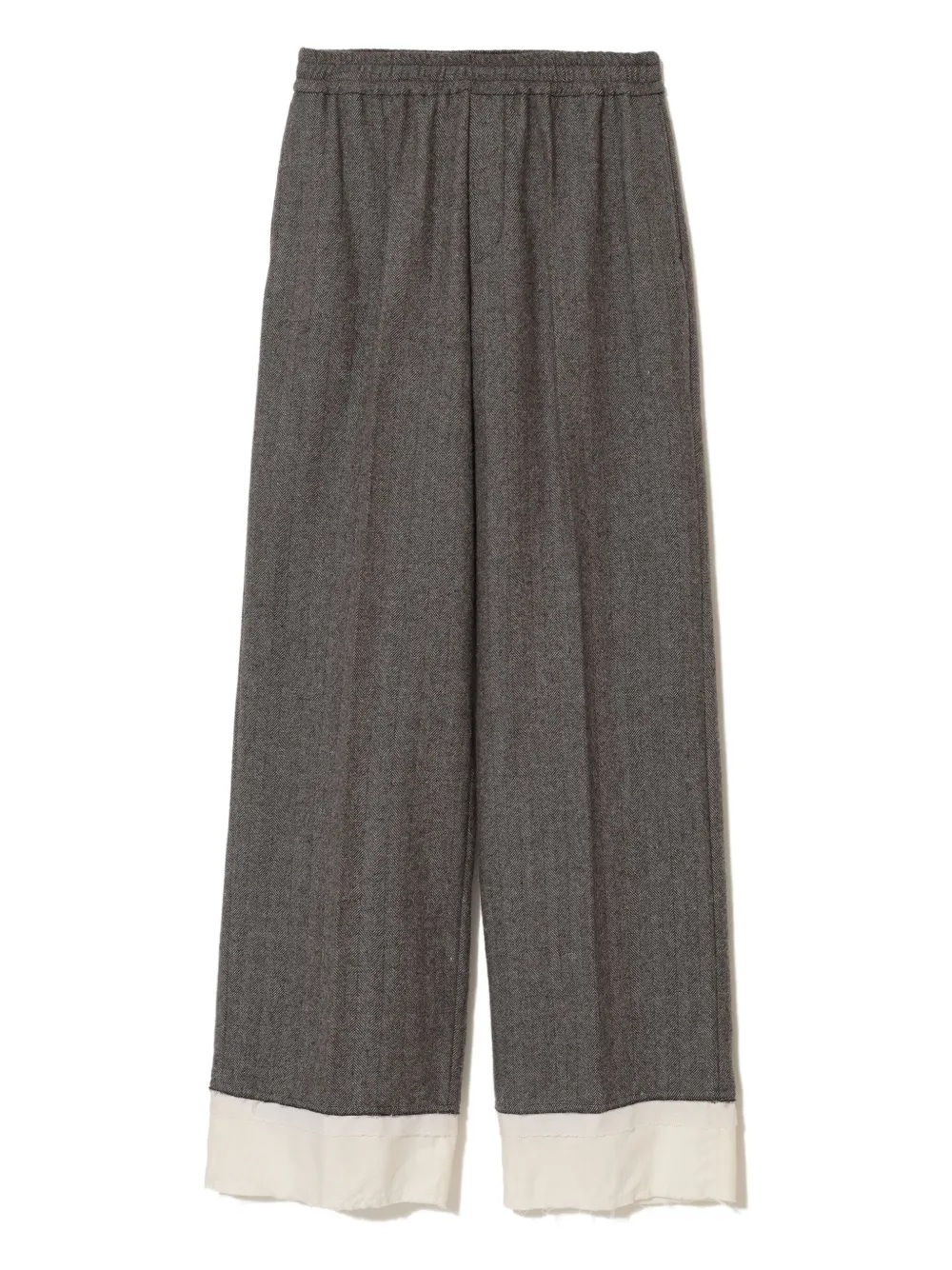 Undercover Up2e1507 Herringbone Elastic-waist Trousers In Brown