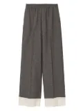 Undercover UP2E1507 herringbone elastic-waist trousers - Brown