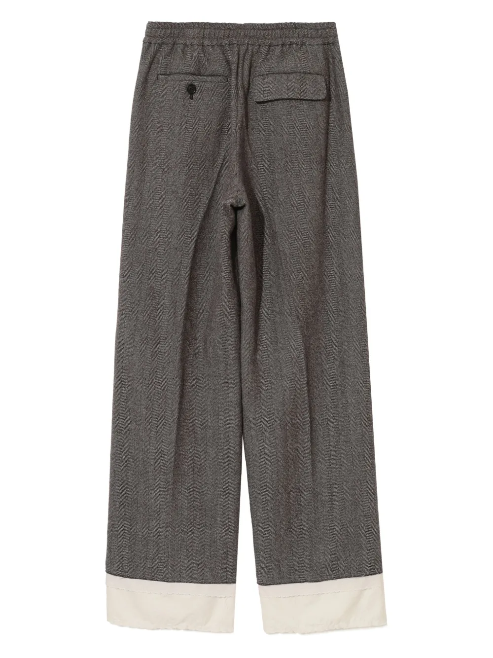 Undercover UP2E1507 herringbone elastic-waist trousers Bruin