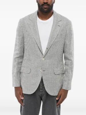 Brunello Cucinelli リネン シングルジャケット | ブルー | FARFETCH JP