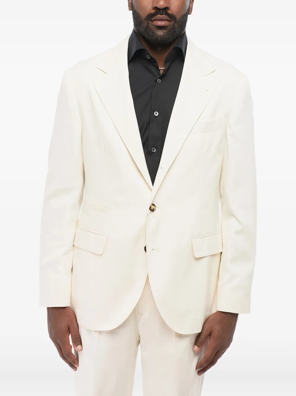 Brunello Cucinelli Zijden blazer Wit