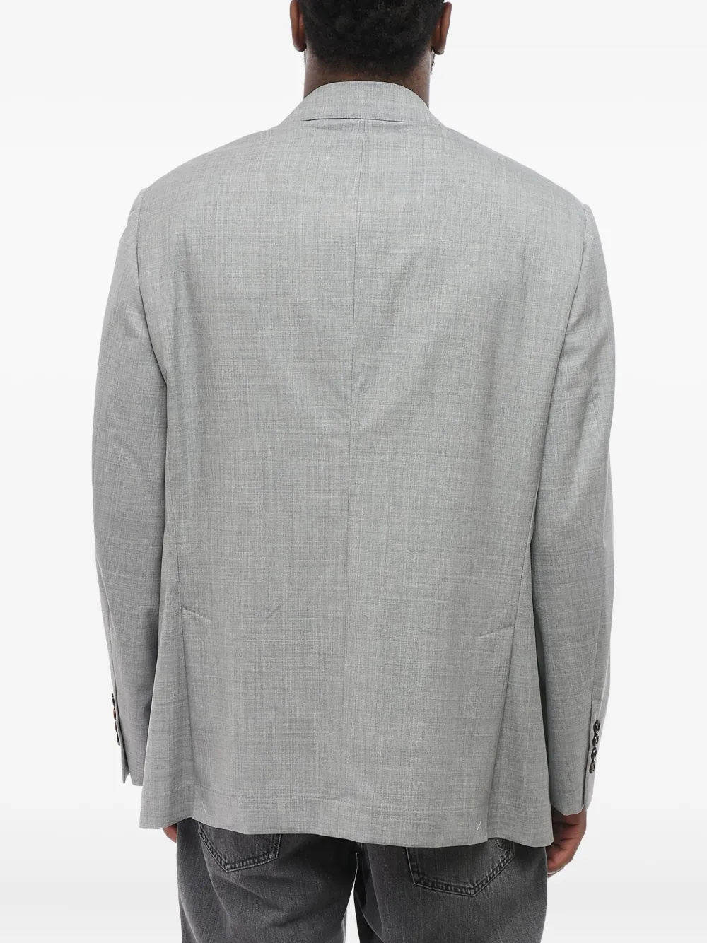 Brunello Cucinelli Blazer met enkele rij knopen Grijs