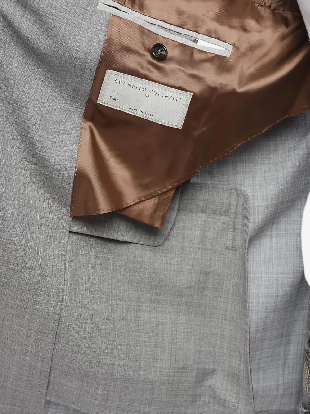 Brunello Cucinelli Blazer met enkele rij knopen Grijs