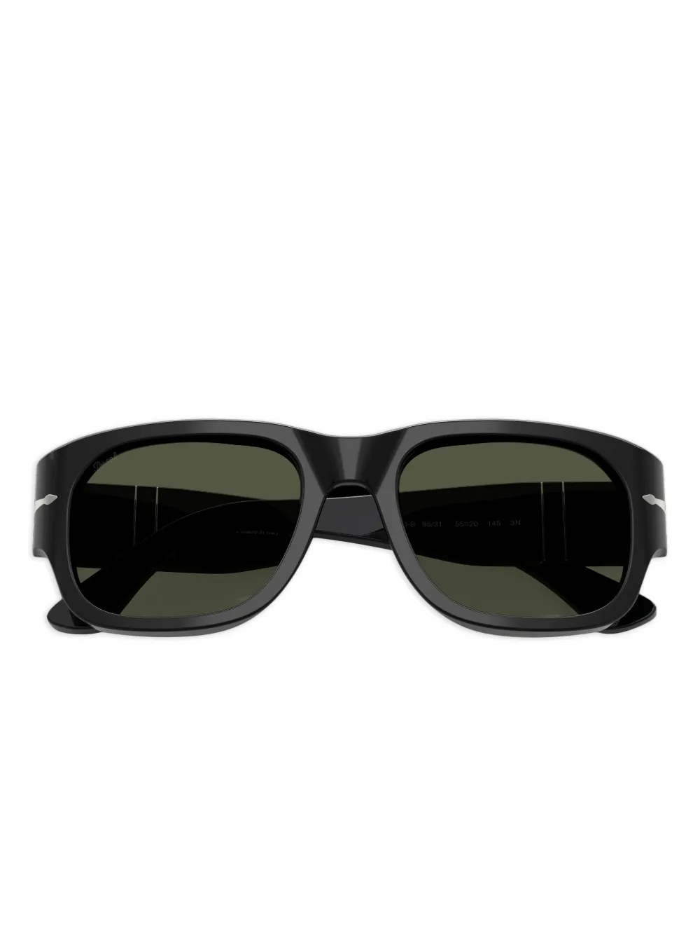 Persol Zonnebril van acetaat met vierkant montuur Zwart