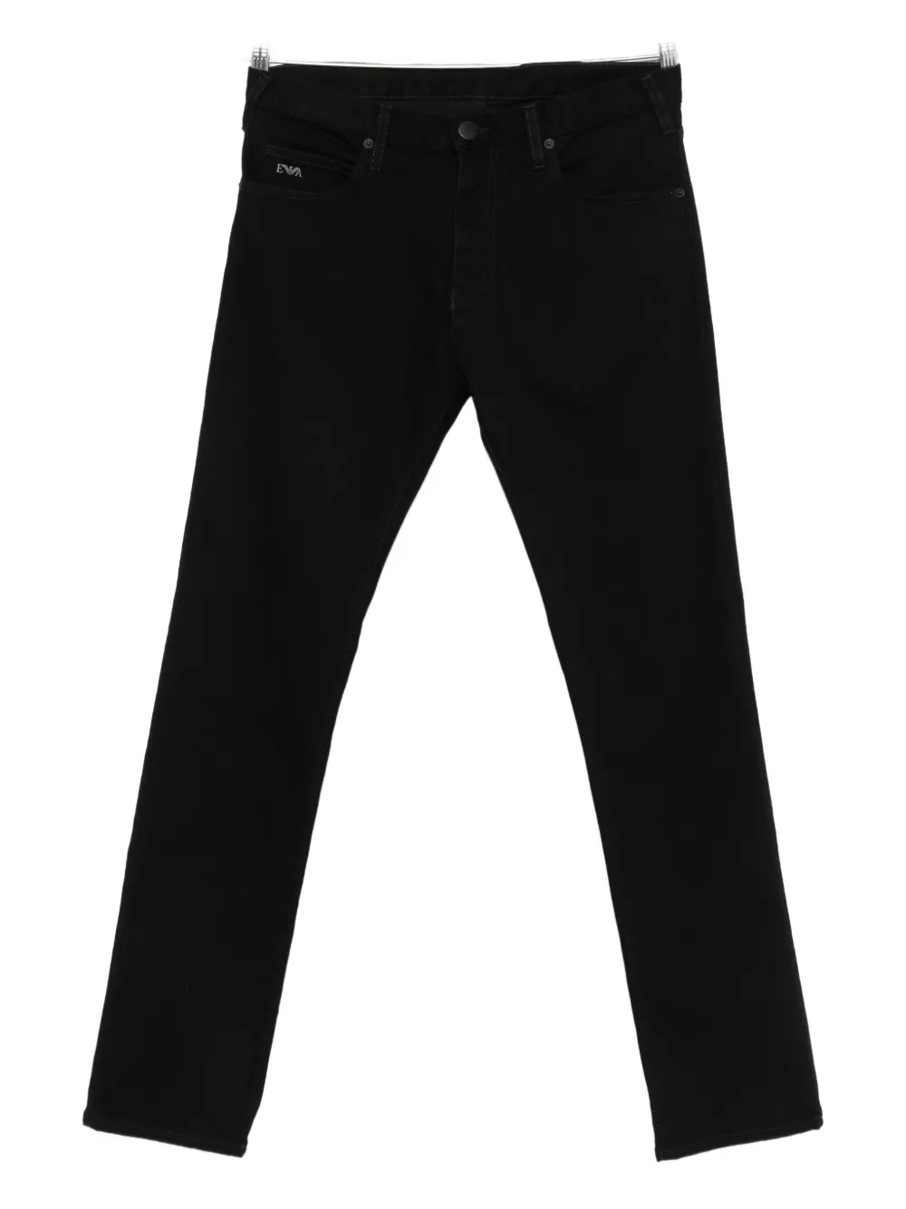 Emporio Armani Man Pants Black Size 31 Cotton, Elastane In Black