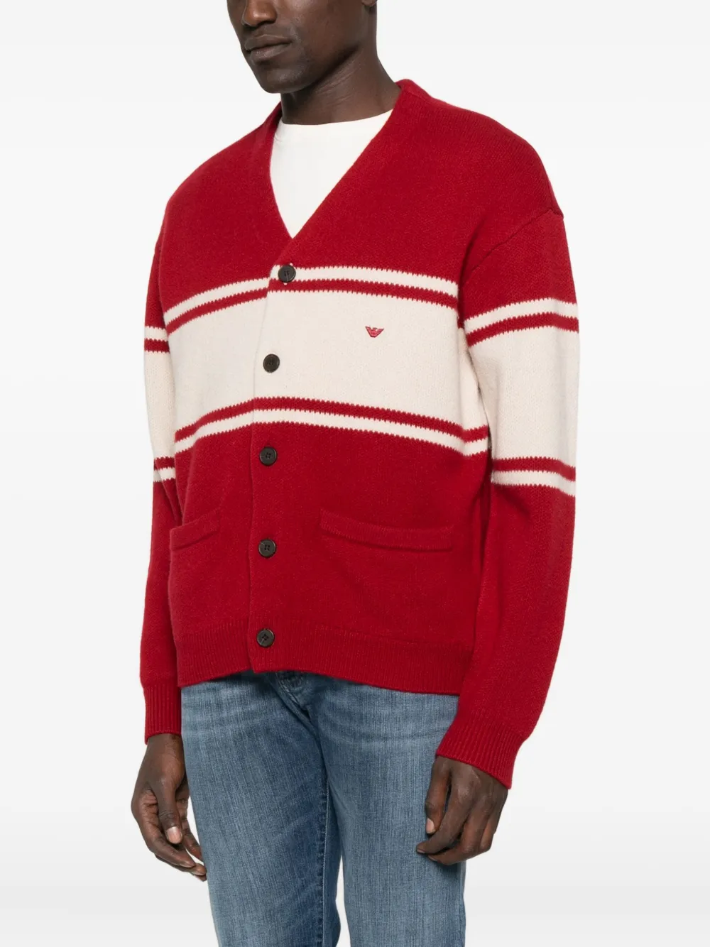 Emporio Armani Gestreept vest Rood