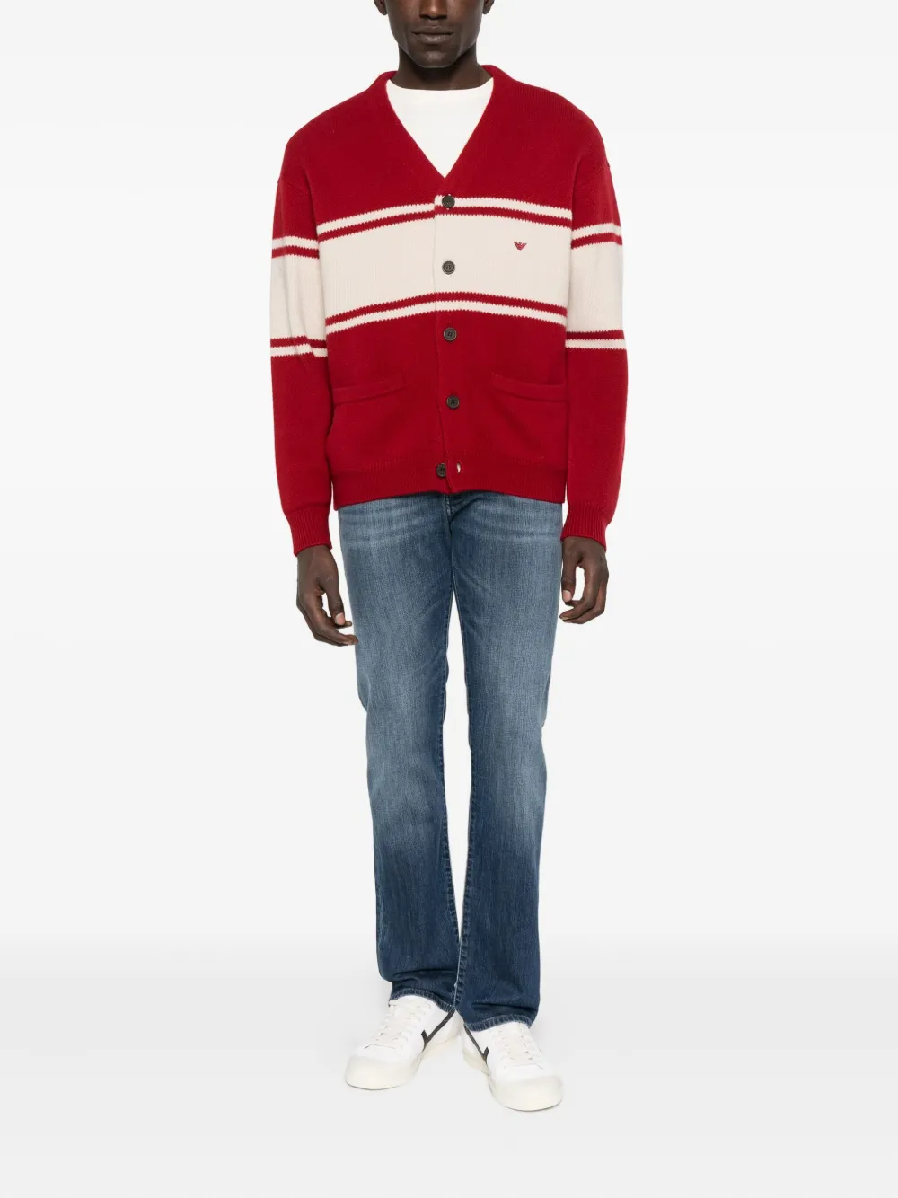 Emporio Armani Gestreept vest Rood