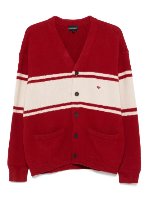 Emporio Armani striped wool cardigan