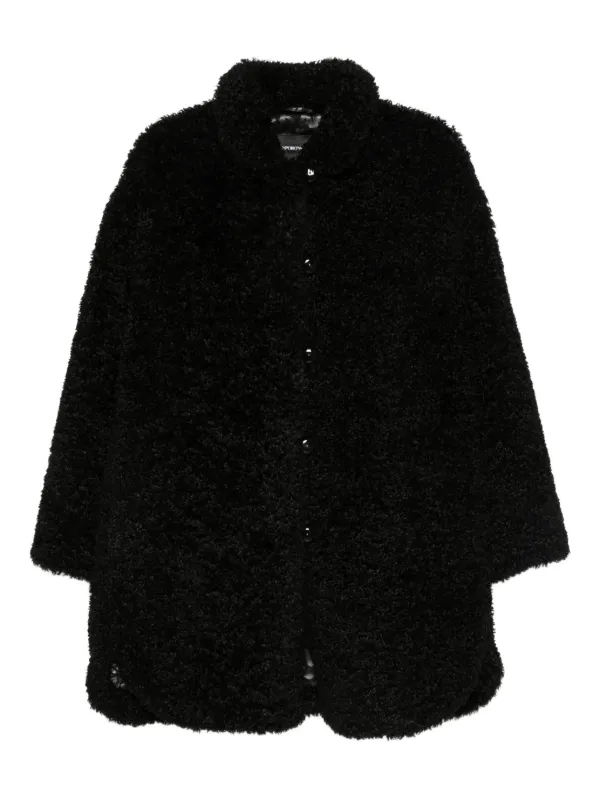 Emporio Armani Single-breasted Coat in Black