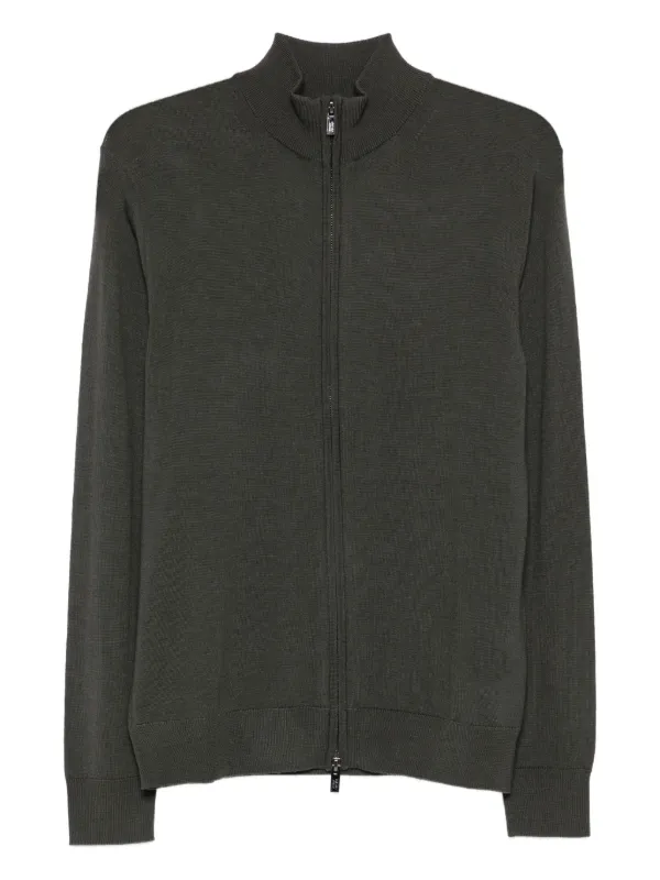 Emporio Armani zip-up Wool Sweater Black FARFETCH PH