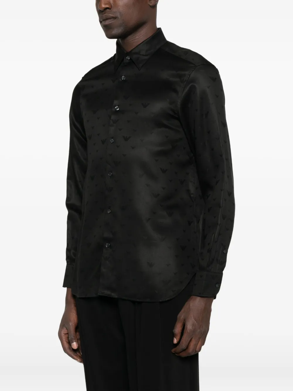 Emporio Armani Sweater met adelaar-reliëf Zwart