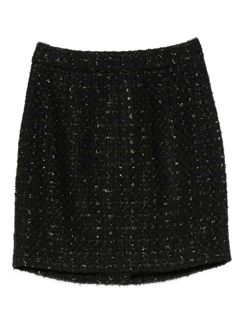 Emporio Armani tweed sequin mini skirt - Zwart