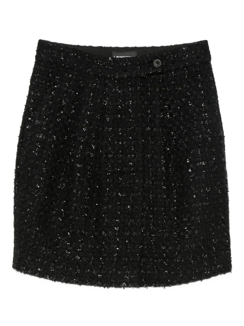 Emporio Armani Tweed mini-rok met pailletten Zwart