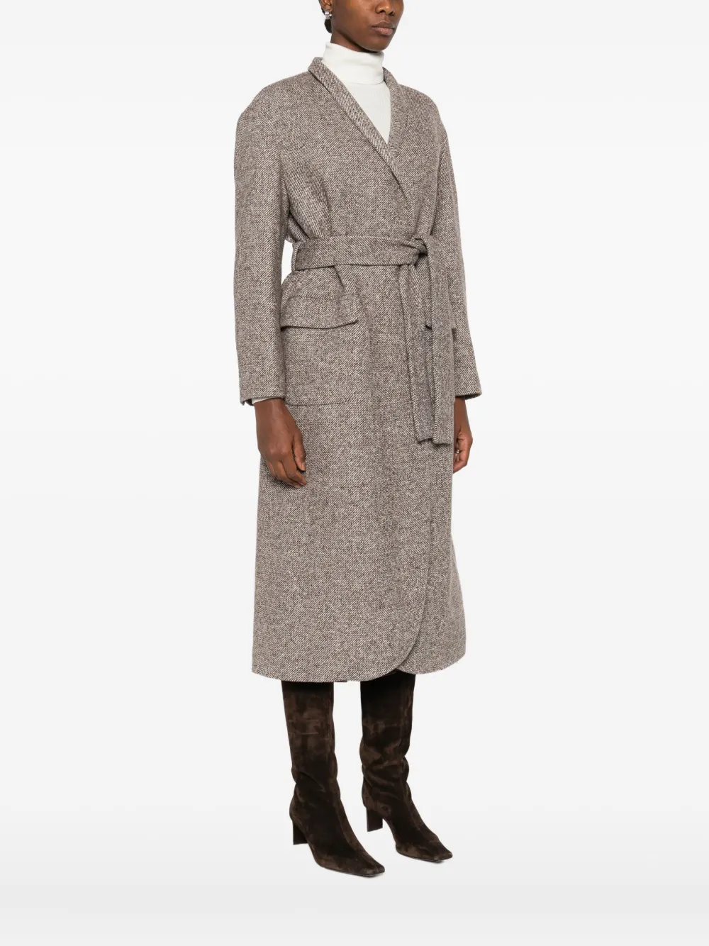 Brunello Cucinelli Trenchcoat met ceintuur Bruin