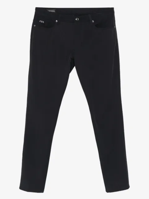 Emporio Armani logo-plaque trousers