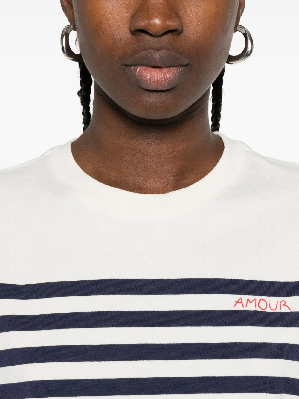 Maison Labiche Gestreept T-shirt Beige