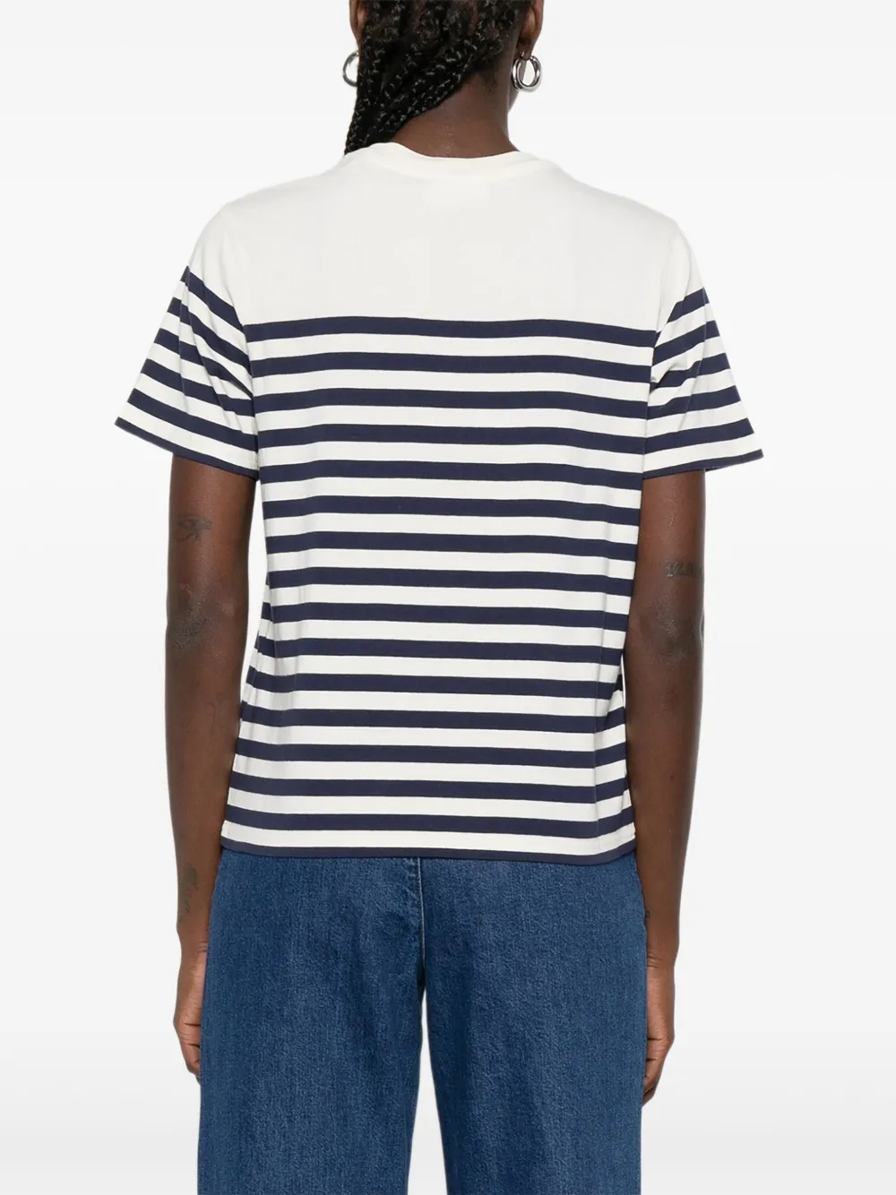 Maison Labiche Gestreept T-shirt Beige