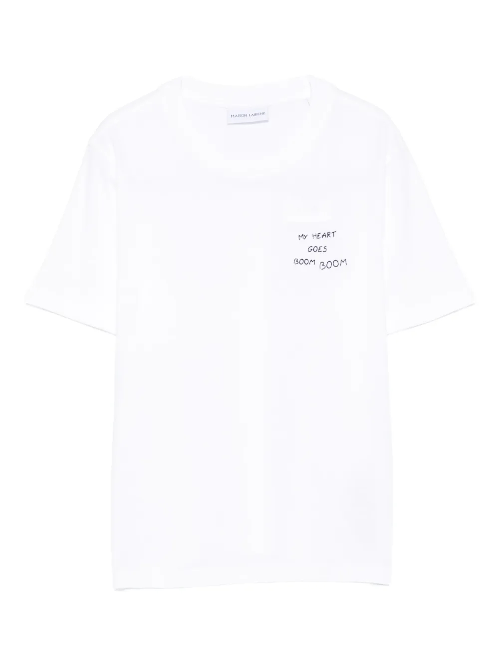 Maison Labiche embroidered cotton T-shirt | White | Image 1