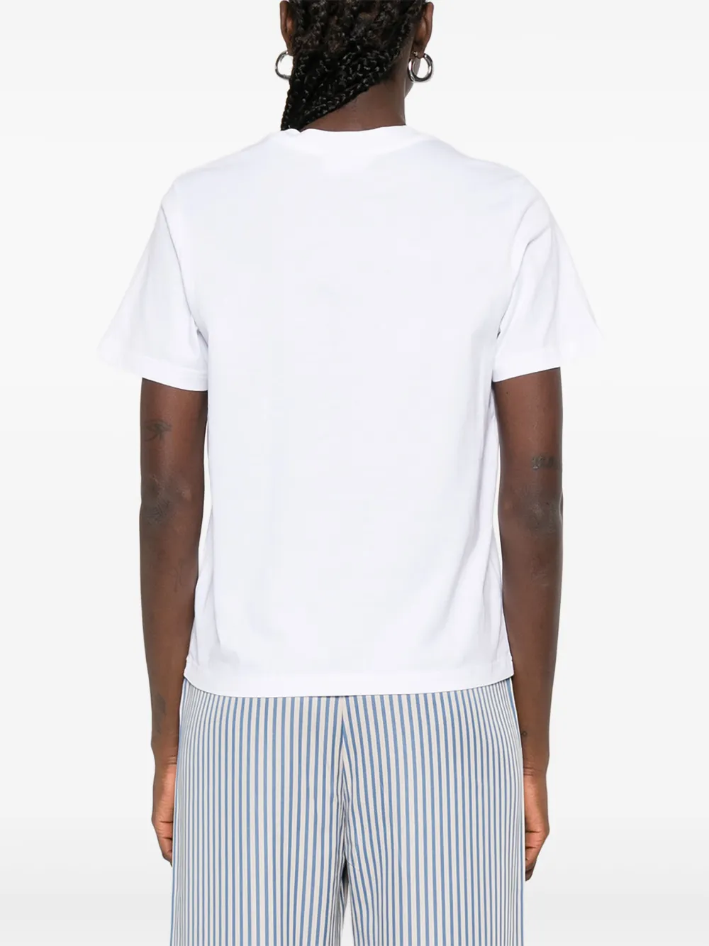 Maison Labiche T-shirt met geborduurd detail Wit