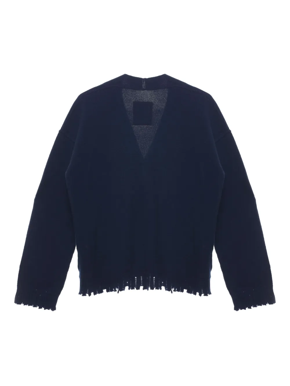 Uma Wang Over Frayed Button-down Cardigan In Blue