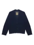 Uma Wang Over frayed button-down cardigan - Blue