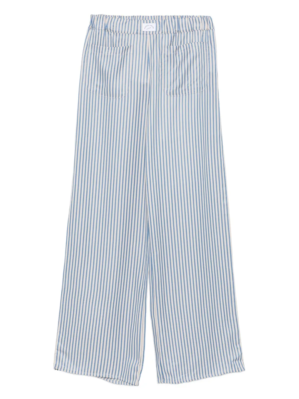 Maison Labiche Oudin gestreepte broek met wijde pijpen Blauw