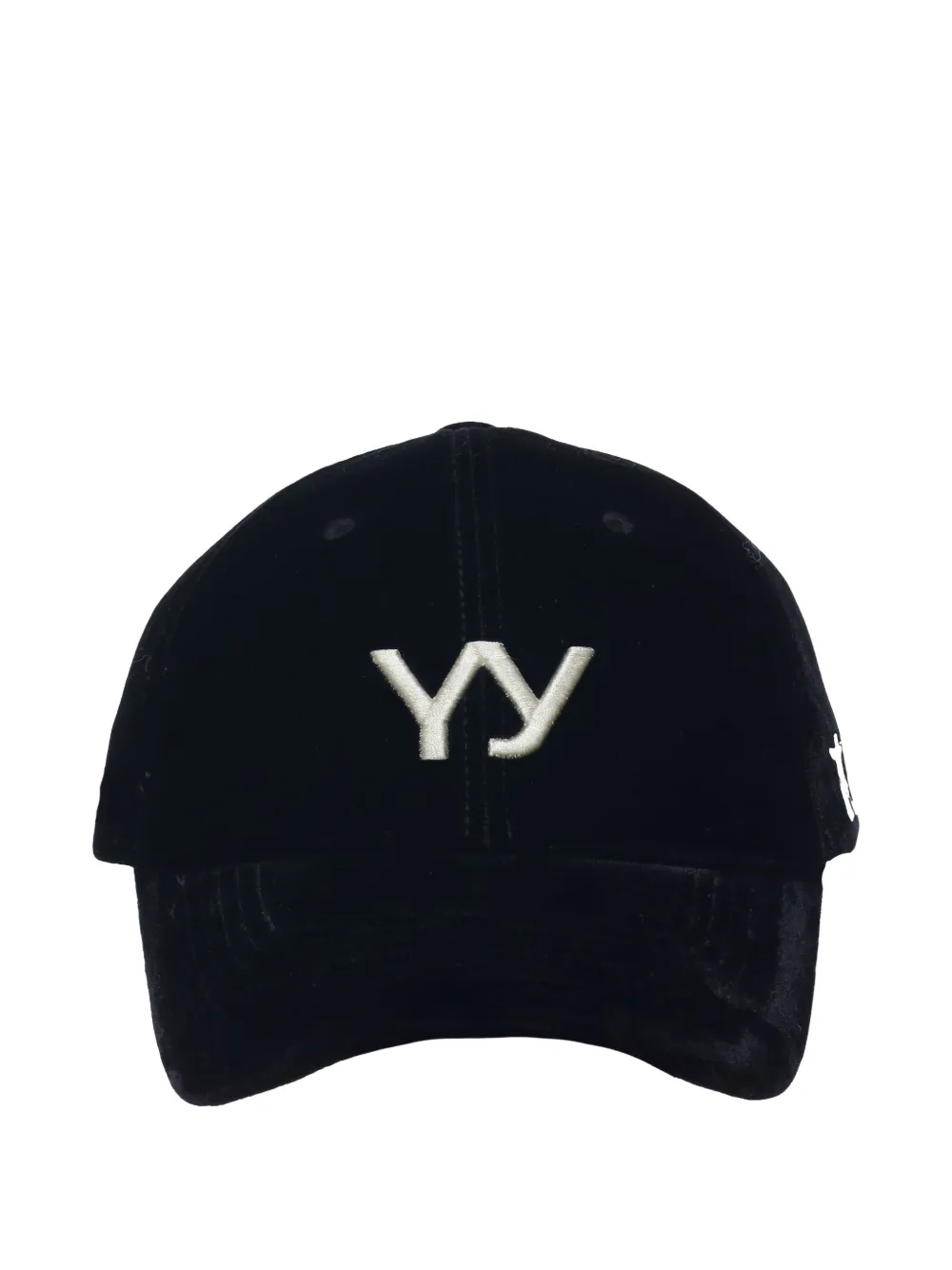 Open Yy Logo-detail Baseball Cap In Black