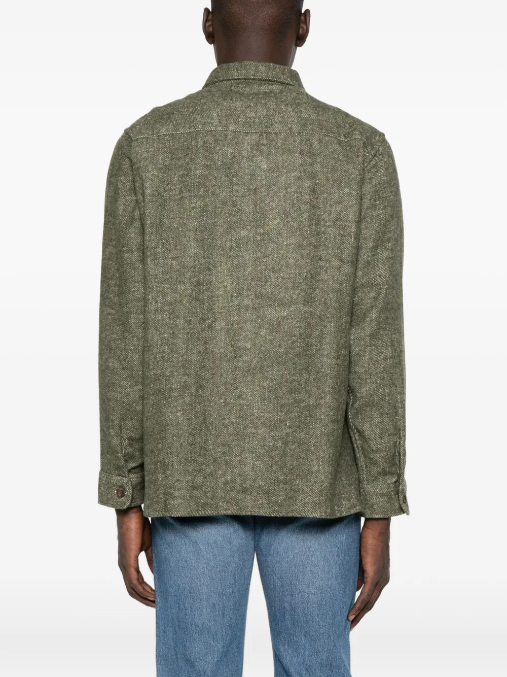 Maison Labiche Monge overhemd met zak Groen