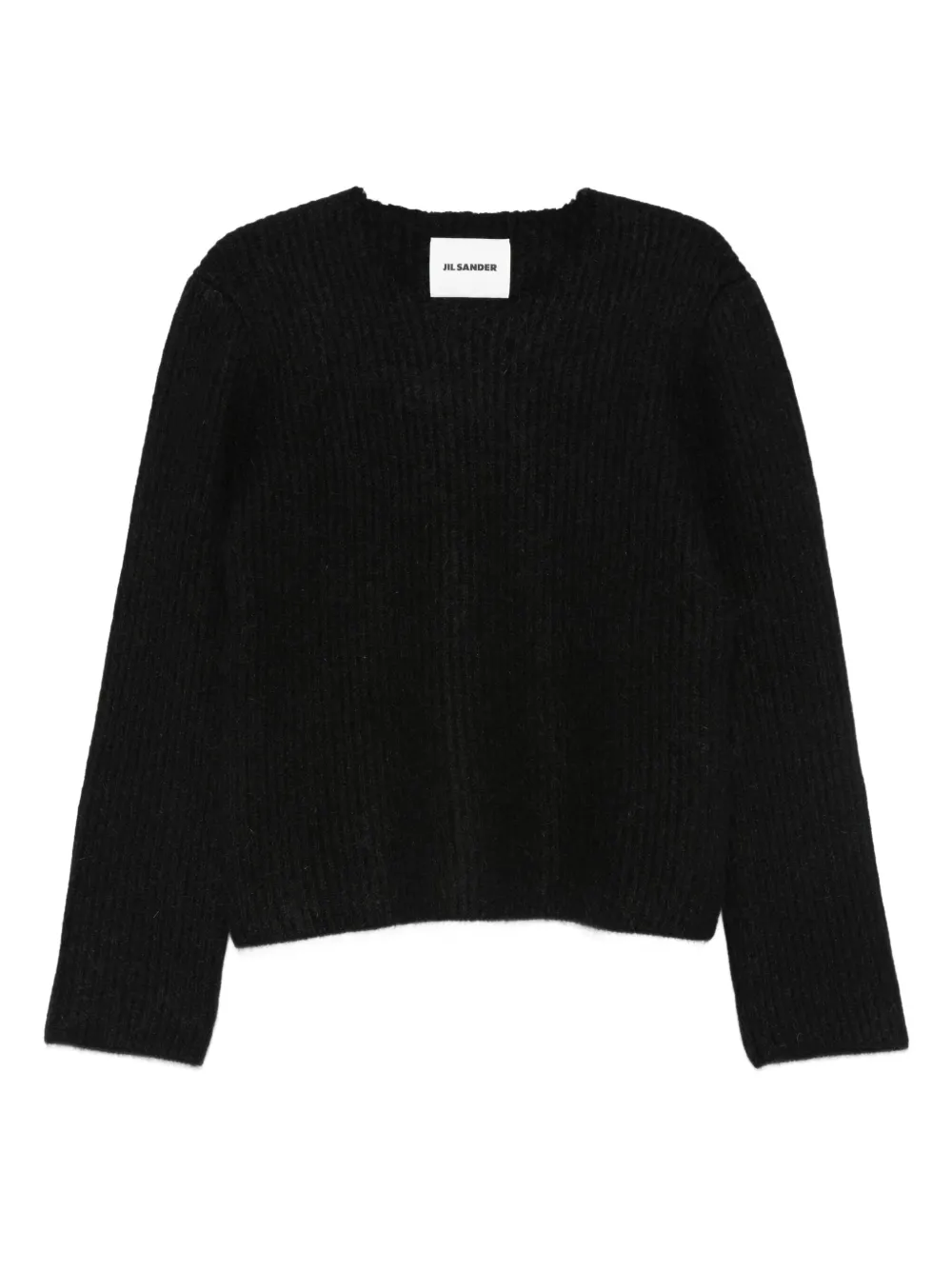 Jil Sander Geribbelde trui van wol-mohairblend Zwart