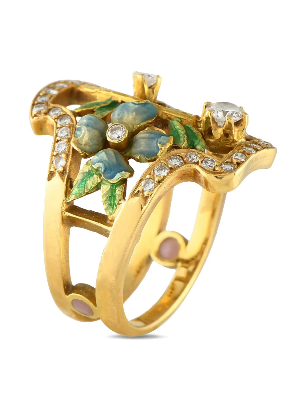 Masriera 18K yellow gold diamond ring | Image 2