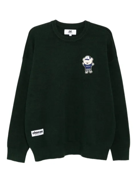 CHOCOOLATE bear-embroidered jumper