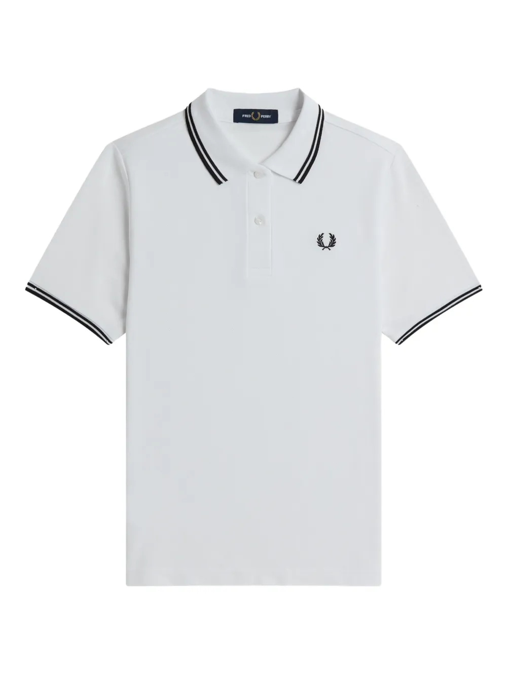 Fred Perry Polotop met kraag met afwerking Wit
