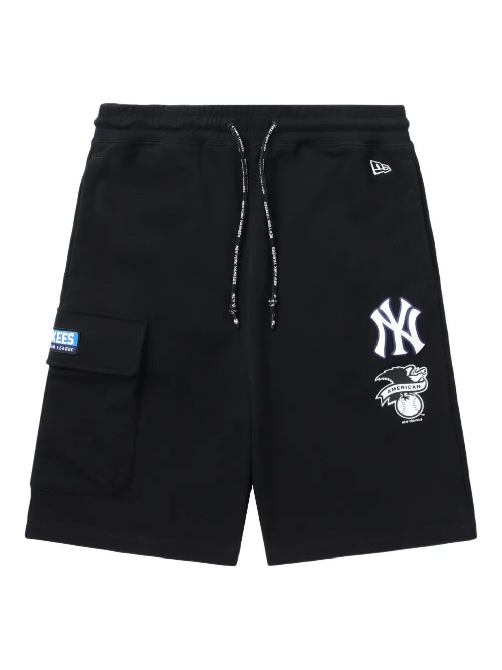 NEW ERA CAP Cargo shorts met Yankees-logo Zwart